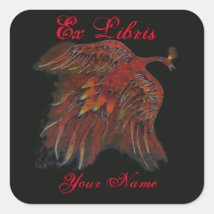 Firebird Bookplate Square Sticker