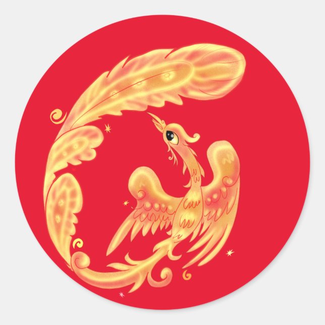 Firebird Classic Round Sticker (Front)