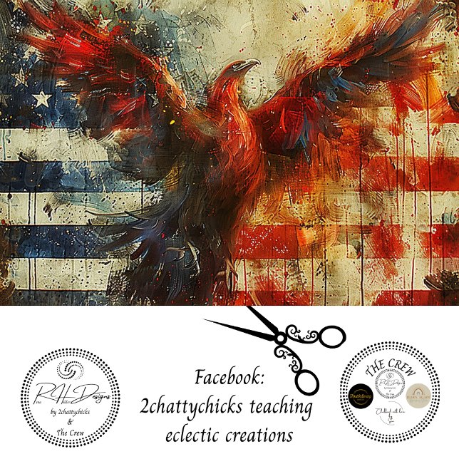 Firebird Eagle USA Flag Decoupage Tissue Paper (Creator Uploaded)