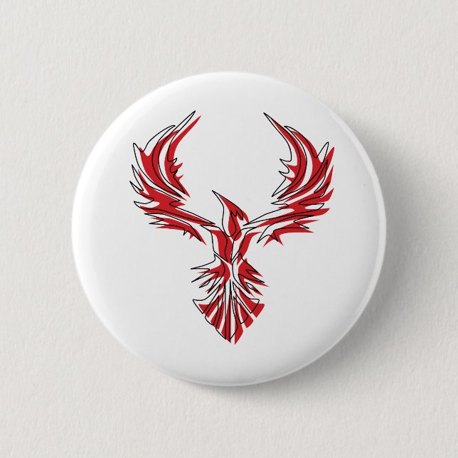 Firebird - Phoenix 6 Cm Round Badge (Front)
