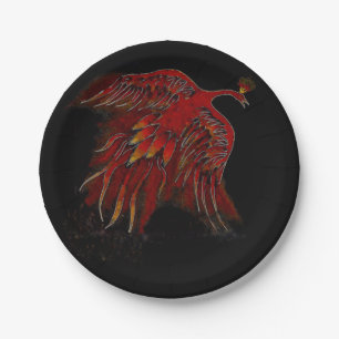 Firebird/Phoenix Paper Plates