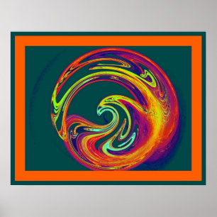 FIREBIRD PHOENIX POSTERIZED POSTER