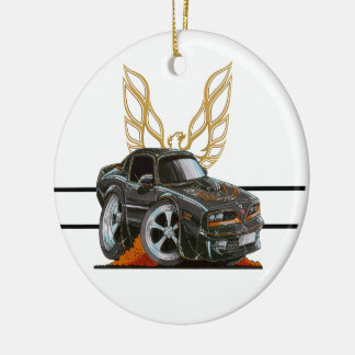 Firebird Trans Am Black TA 6.6 Cartoon Car Ceramic Tree Decoration