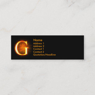 Fireblock Monogram - G Mini Business Card