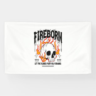 Fireborn Skull Urban Streetwear Banner