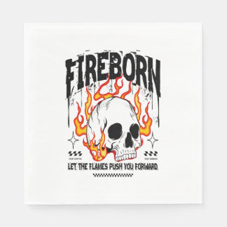 Fireborn Skull Urban Streetwear Napkin
