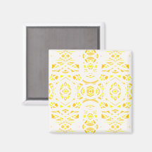 Firebrand Yellow White Abstract Gouache Art