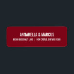 FIREBRICK VINTAGE TYPOGRAPHY RETURN ADDRESS LABEL<br><div class="desc">FIREBRICK VINTAGE TYPOGRAPHY RETURN ADDRESS LABEL 
 
 This is a part of a wedding invitation set. For enquiries,  please click on the contact button.</div>