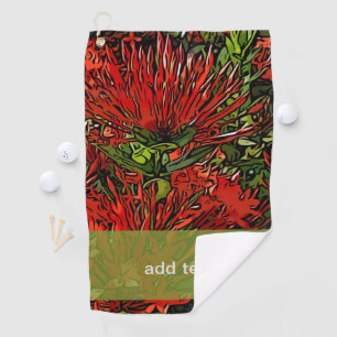 Firebush Plant Golf Towel