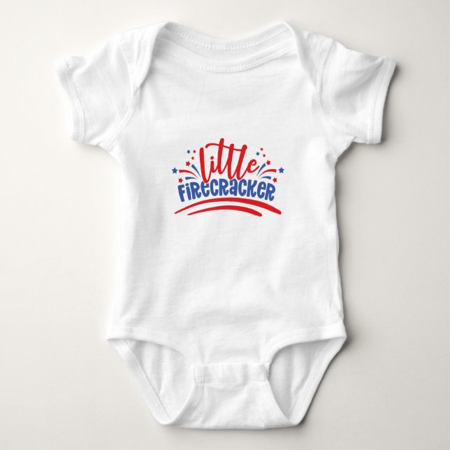 Firecracker 4th July  Baby Bodysuit (Front)