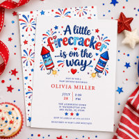 Firecracker Baby Shower Invitation