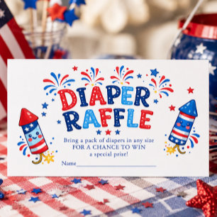Firecracker Diaper Raffle Card