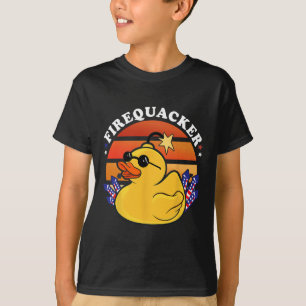 Firecracker Duck 4th Of July Patriotic Day Usa Fla T-Shirt