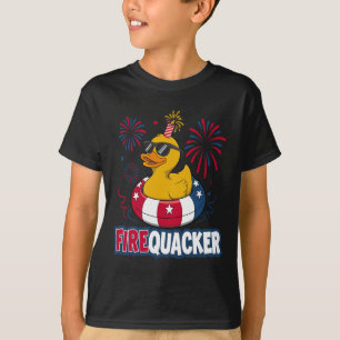 Firecracker Duck 4th Of July Patriotic Day Usa Fla T-Shirt