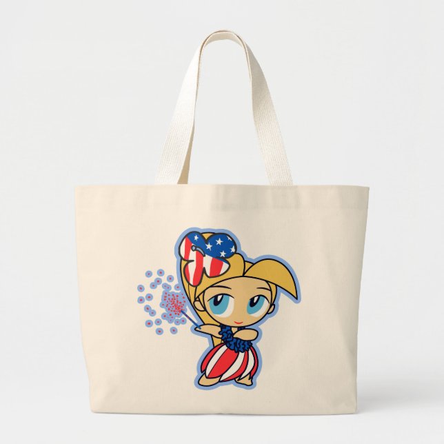 Firecracker Hula Girl  Bags & Totes (Front)