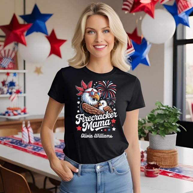 Firecracker Mama 4th of July Matching Family T-Shirt (Creator Uploaded)