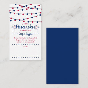 Firecracker On The Way! 4th Of July Baby Shower Enclosure Card