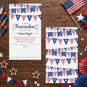 Firecracker On The Way! 4th Of July Baby Shower Enclosure Card