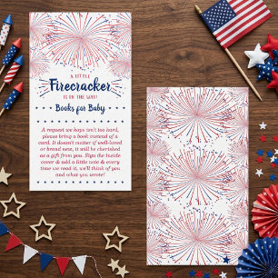 Firecracker On The Way! 4th Of July Baby Shower Enclosure Card