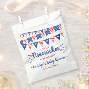 Firecracker On The Way! 4th Of July Baby Shower Favour Bags