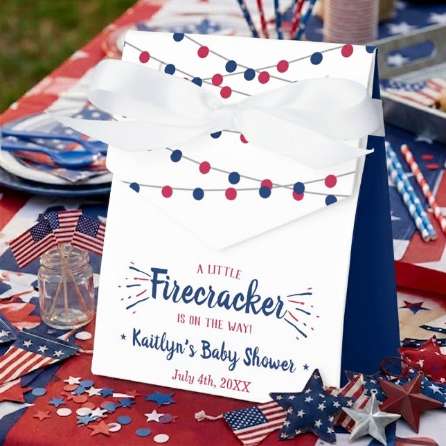 Firecracker On The Way! 4th Of July Baby Shower Favour Box (Creator Uploaded)