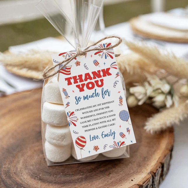 Firecracker Patriotic Favour Gift Tags (Creator Uploaded)
