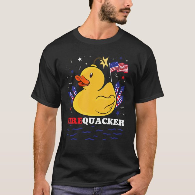 Firecracker Rubber Duck 4th Of July Firequacker Pa T-Shirt (Front)