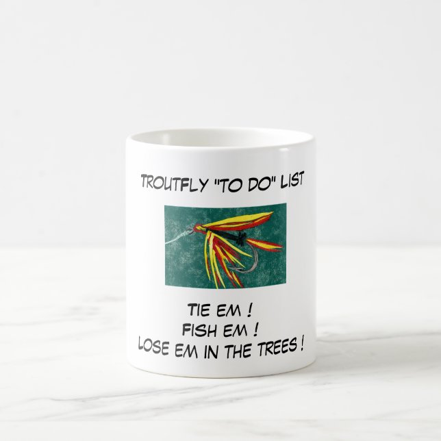 "Firecracker - Trout Fly "To Do List" Mug (Center)