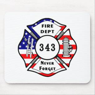 Firefighter 9/11 Never Forget 343 Mouse Pad