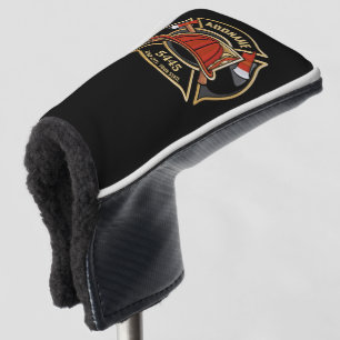Firefighter ADD NAME Fire Station Department Badge Golf Head Cover