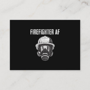 Firefighter AF   Gas Mask   Funny Firefighter Business Card