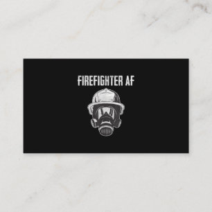 Firefighter AF   Gas Mask   Funny Firefighter Business Card