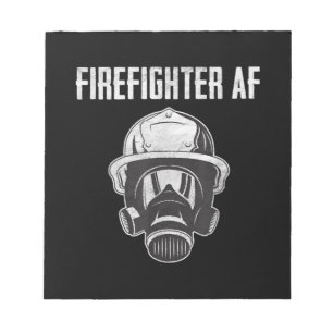 Firefighter AF Gas Mask Funny Firefighter Notepad