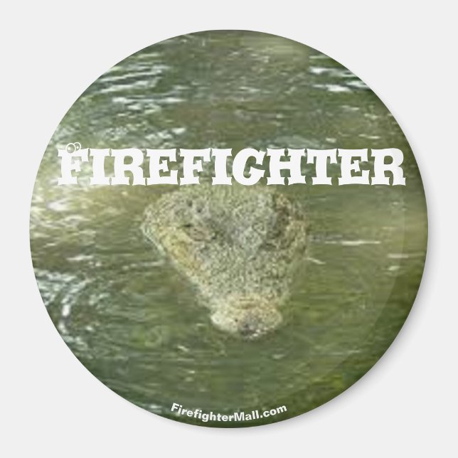Firefighter alligator magnet (Front)