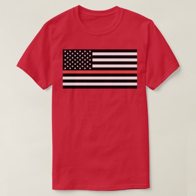 Firefighter American Flag  T-Shirt (Design Front)