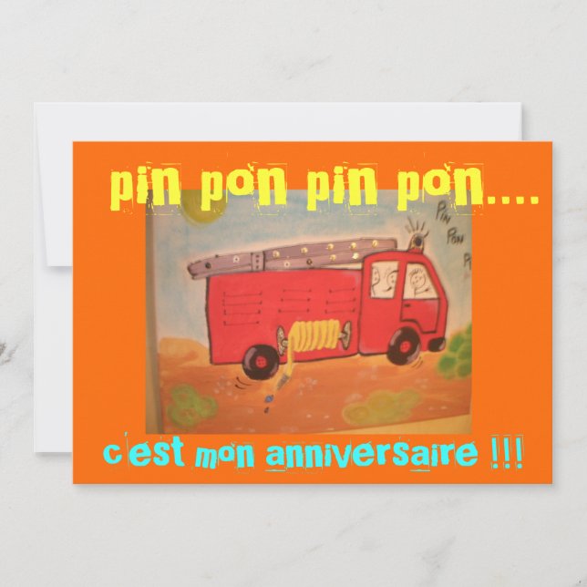 firefighter anniversary invitation (Front)