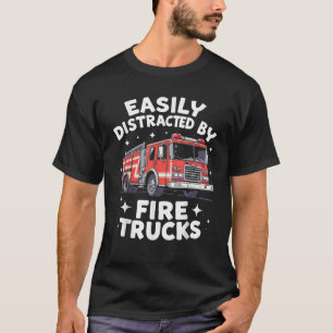 Firefighter Art For Funny Men Women Kids Fire Truc T-Shirt