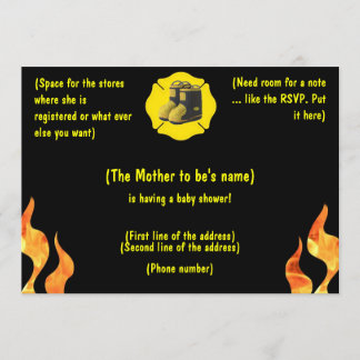Firefighter Baby Shower Invitation