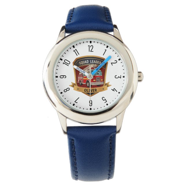 Firefighter Badge Personalised Watch (Front)