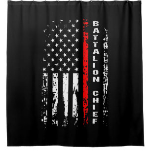 Firefighter Battalion Chief Battalion Chief Gift Shower Curtain