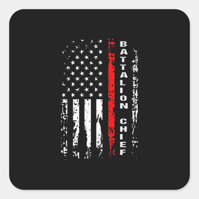 Firefighter Battalion Chief Battalion Chief Gift Square Sticker (Front)