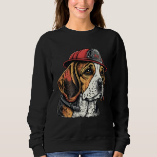 FireFighter Beagle Dog For Beagle Dad Fire Fighter Sweatshirt