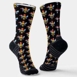 Firefighter bee socks