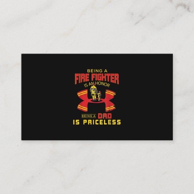Firefighter - Being A Firefighter Dad Loyalty Card (Front)