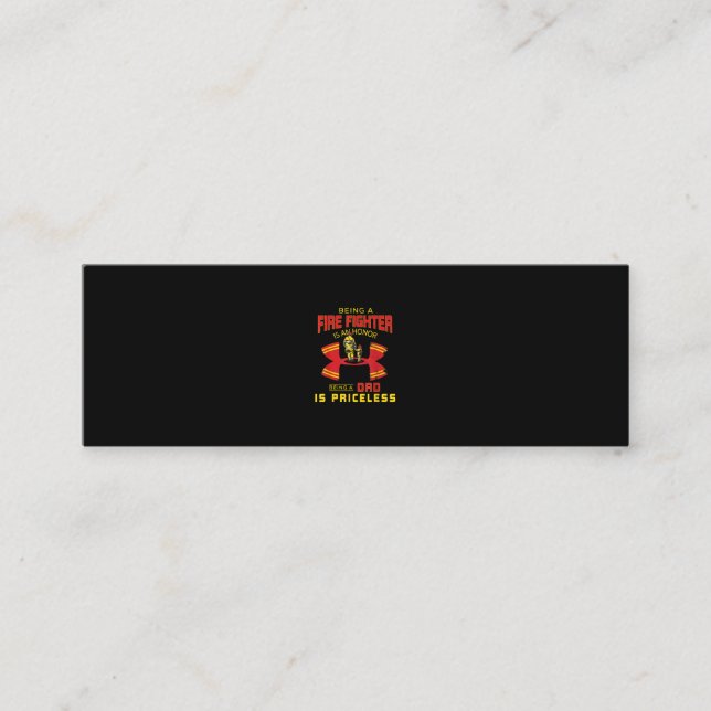 Firefighter - Being A Firefighter Dad Mini Business Card (Front)