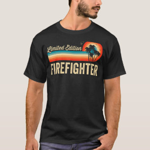 Firefighter Birthday Retro Vintage Men Women Dad T-Shirt