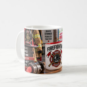 Firefighter Brave Strong Mug
