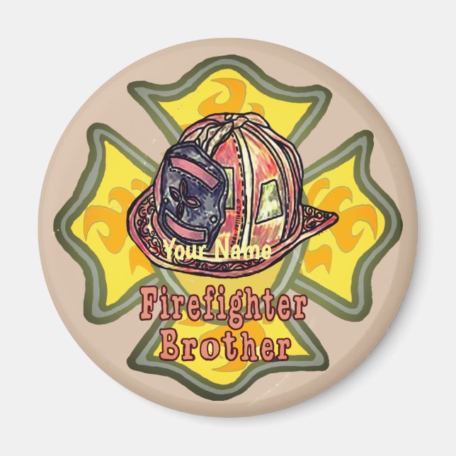 Firefighter brother magnet (Front)