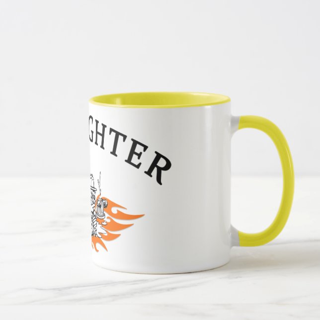 Firefighter Bull Dog Tough Mug (Right)