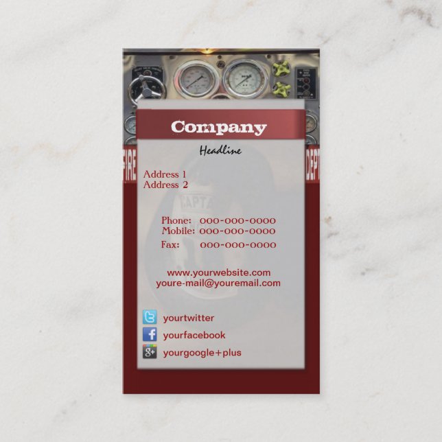 Firefighter Business Card (Front)